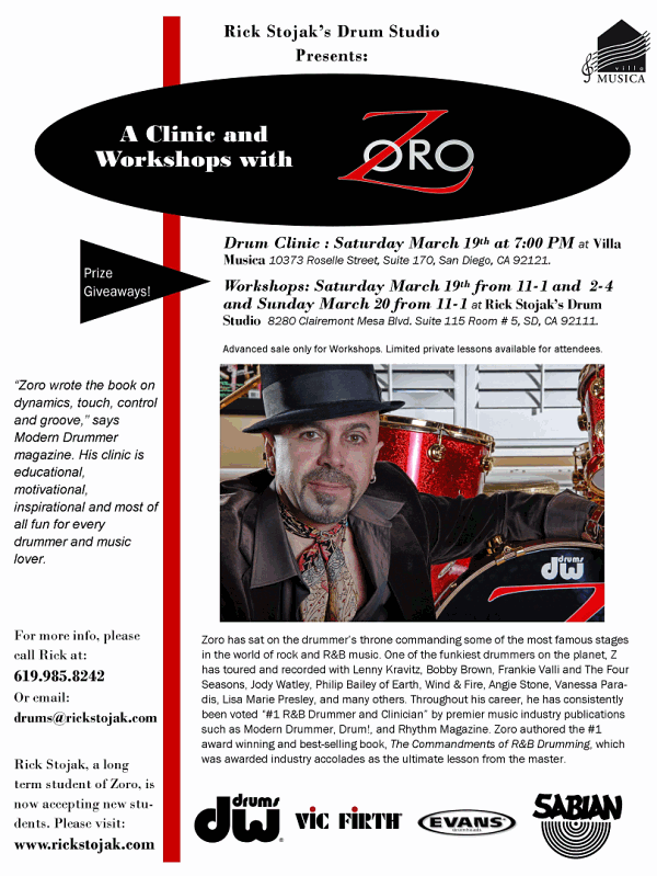 Drum Clinic And Workshops Featuring Zoro