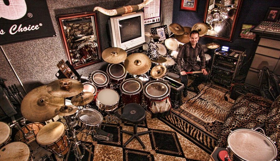 Rick Stojak's drum studio